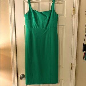 ANTONIO MELANI Emerald Green Midi Sheath Dress